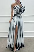 Cordelia | Women's Wedding Guest One Shoulder Asymmetric Maxi Dress