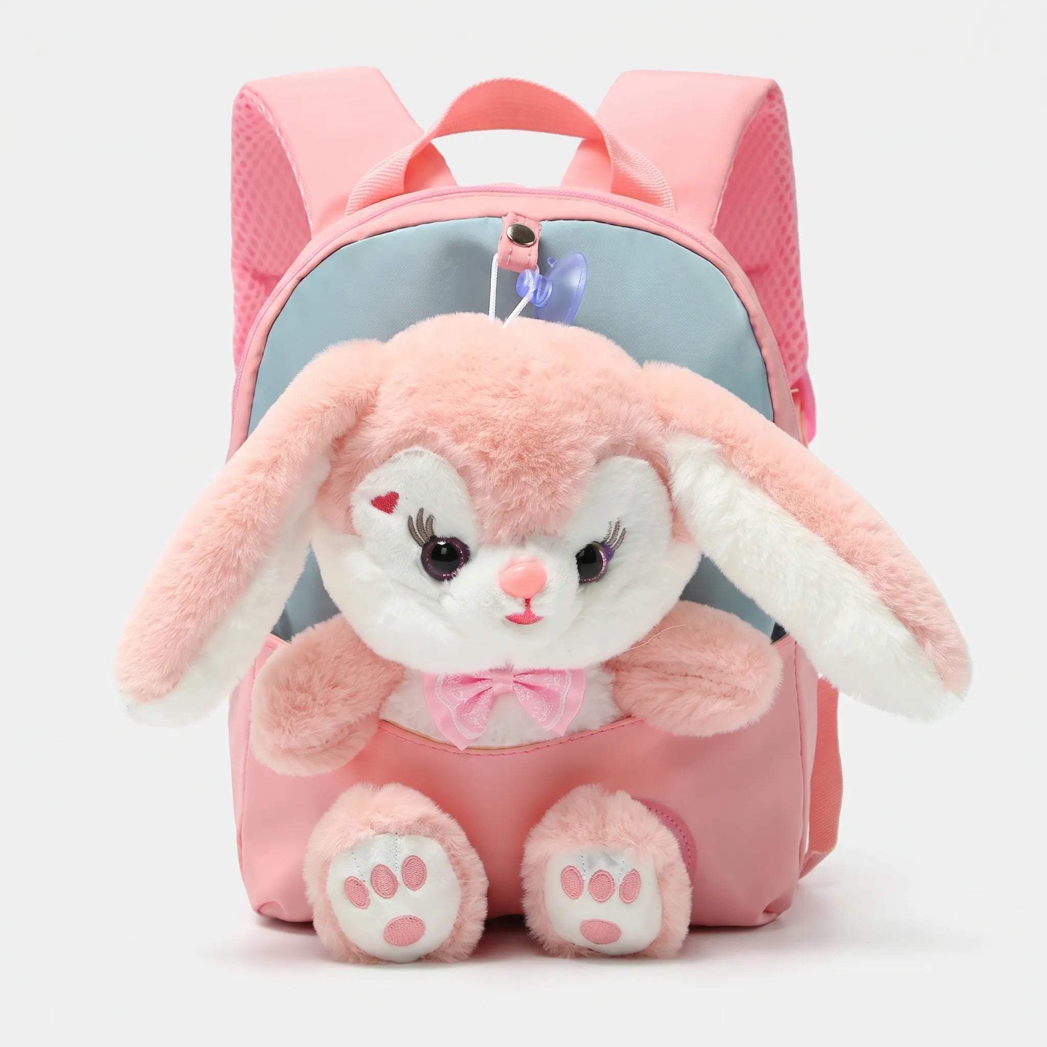 Mochi | Mochila infantil con conejo de peluche y cremallera