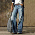 River | Women's High Waist Wide Leg Jeans Retro Flare Denim