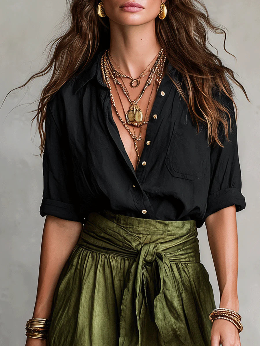 Anastasia | Women's Button Up Two Piece Set